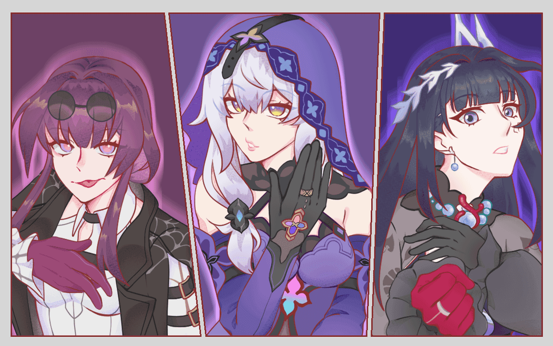 DoT team composition showing Hysilens, Kafka, and Black Swan characters