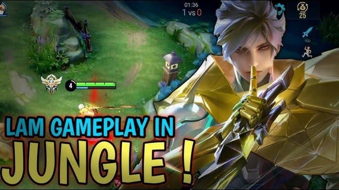 Lam clearing jungle camps in Honor of Kings demonstrating fast clear speed