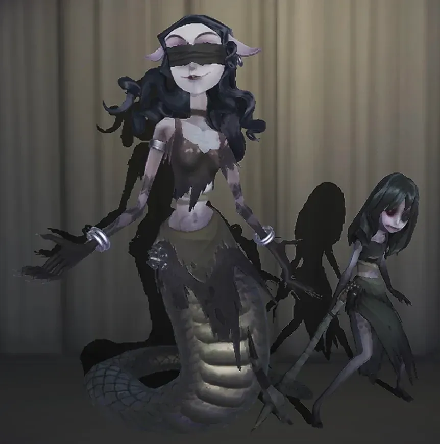 Identity V Dream Witch follower positioned at cipher machine cluster for early game control