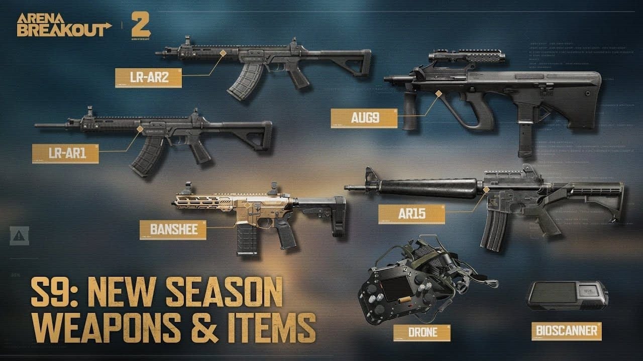 Arena Breakout new weapons PP19 CZ807 AN94