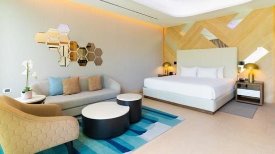 MICO streaming room screenshot with optimal top-middle camera angles for multi-guest sessions