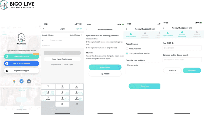 تفعيل 2FA في إعدادات أمان Bigo Live