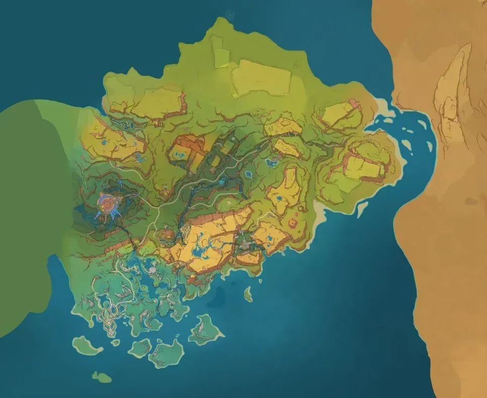 원신 Natlan 차스카 올로룬 실로닌 위치 지도