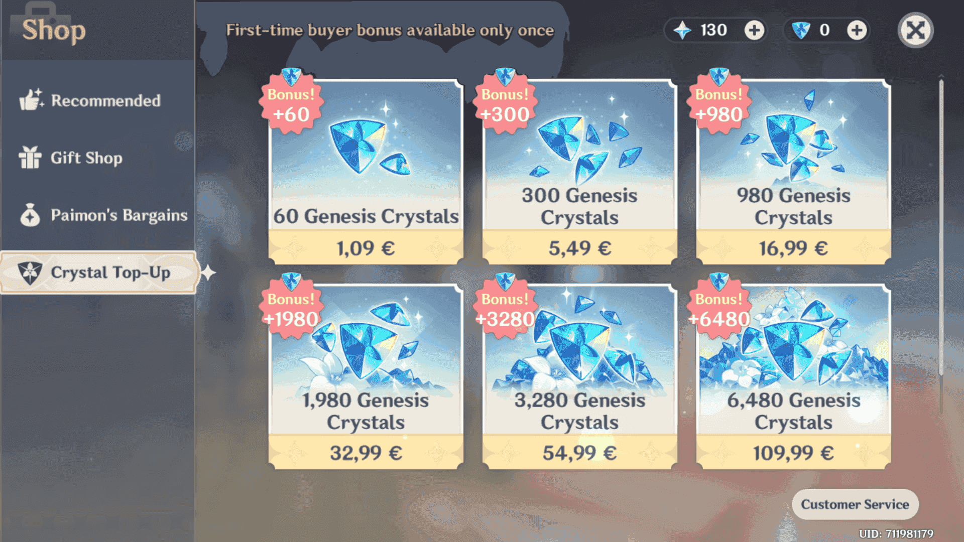 원신 무·소과금러 필독! 6.2 기준 과금 TOP3 가성비 대결 (공월 축복·진주 기행·초회 패키지)