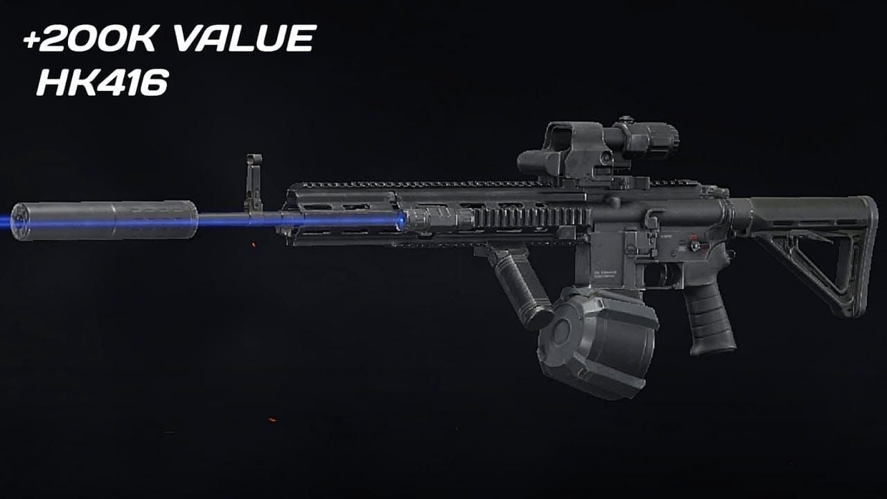 Arena Breakout HK416 rifle with mods