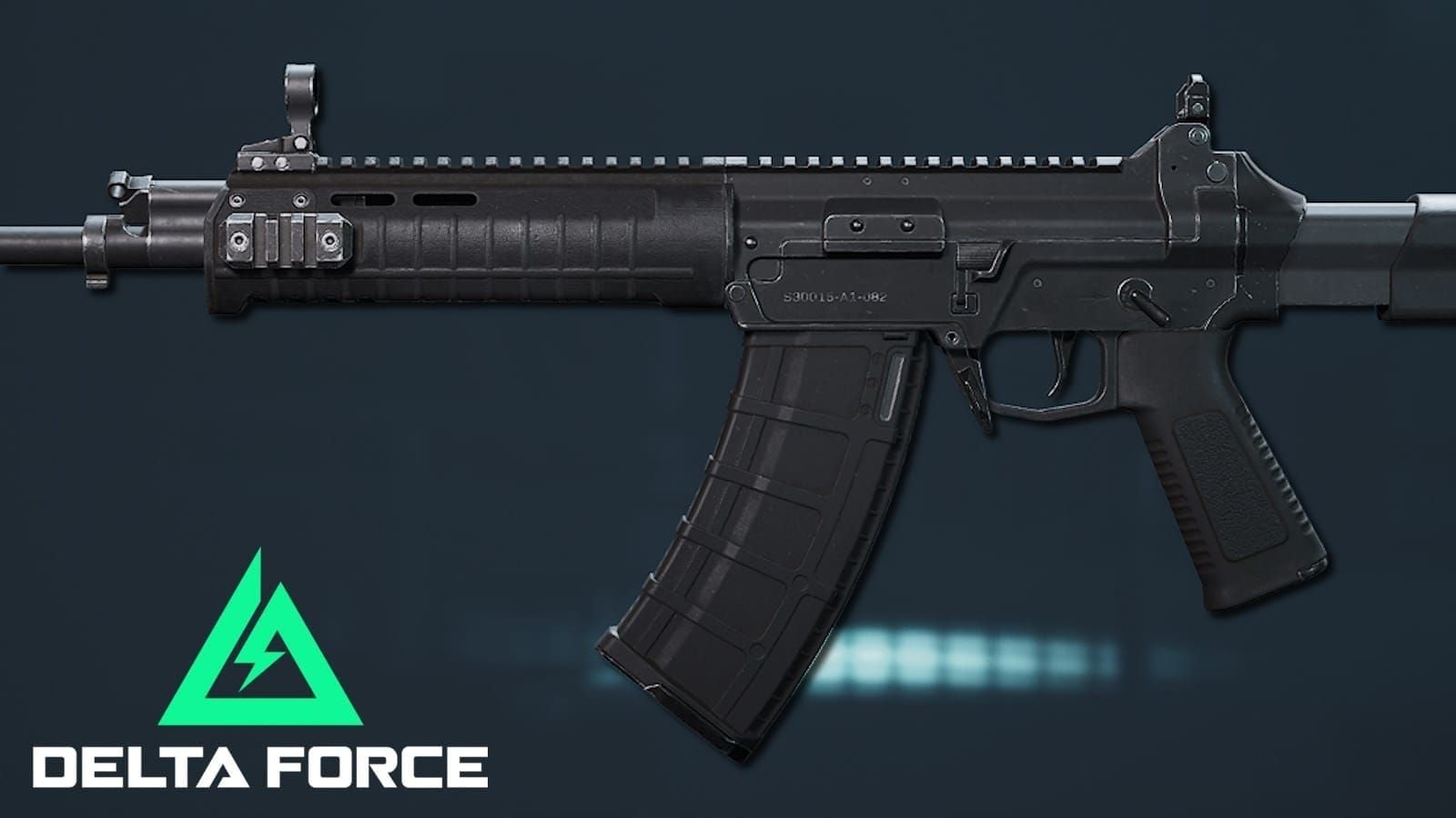 Delta Force CI-19 rifle with suppressor attachment