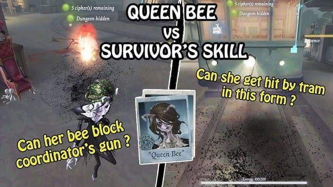 Identity V guide screenshot for kiting Queen Bee with pallets and zigzags