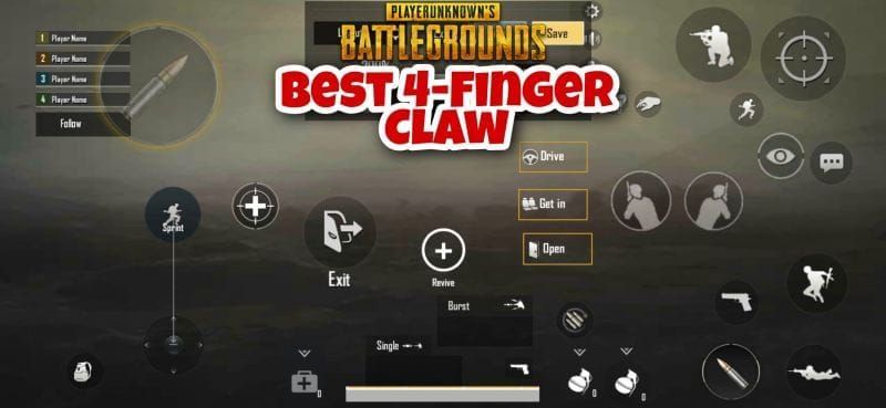 دليل تخطيط Claw Grip 4 أصابع PUBG Mobile