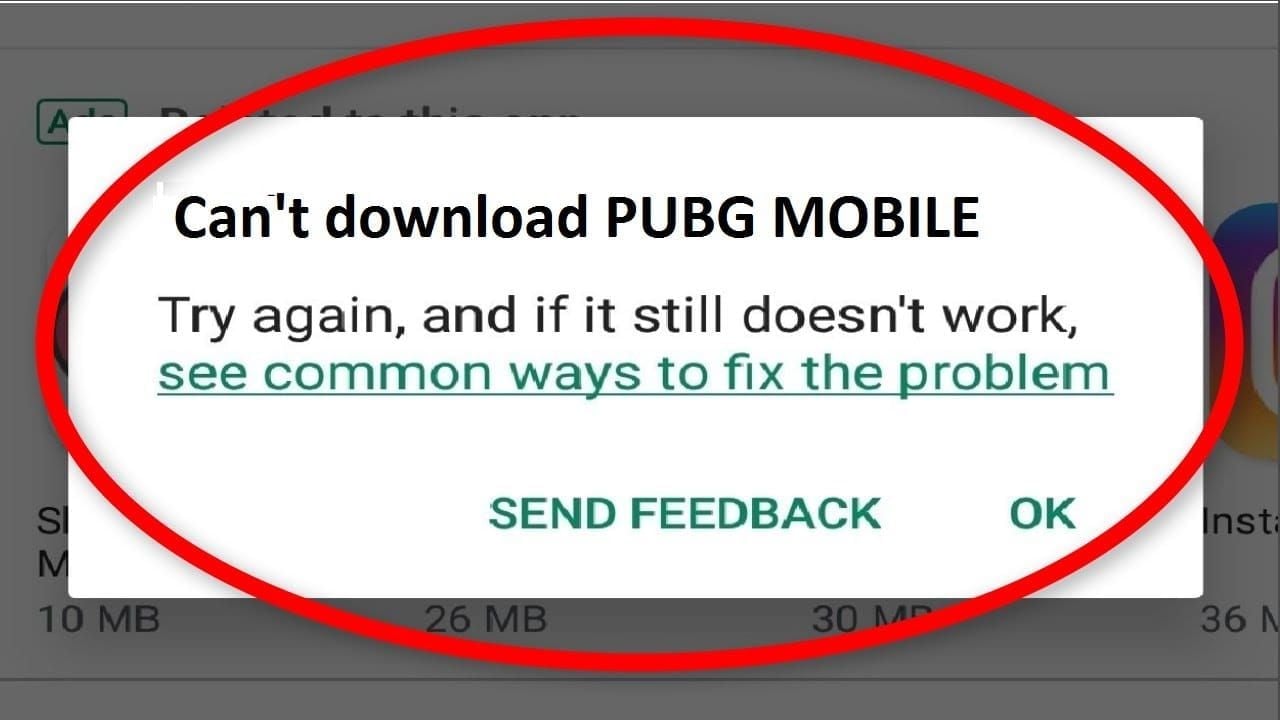 PUBG Mobile beta APK installation error screenshot