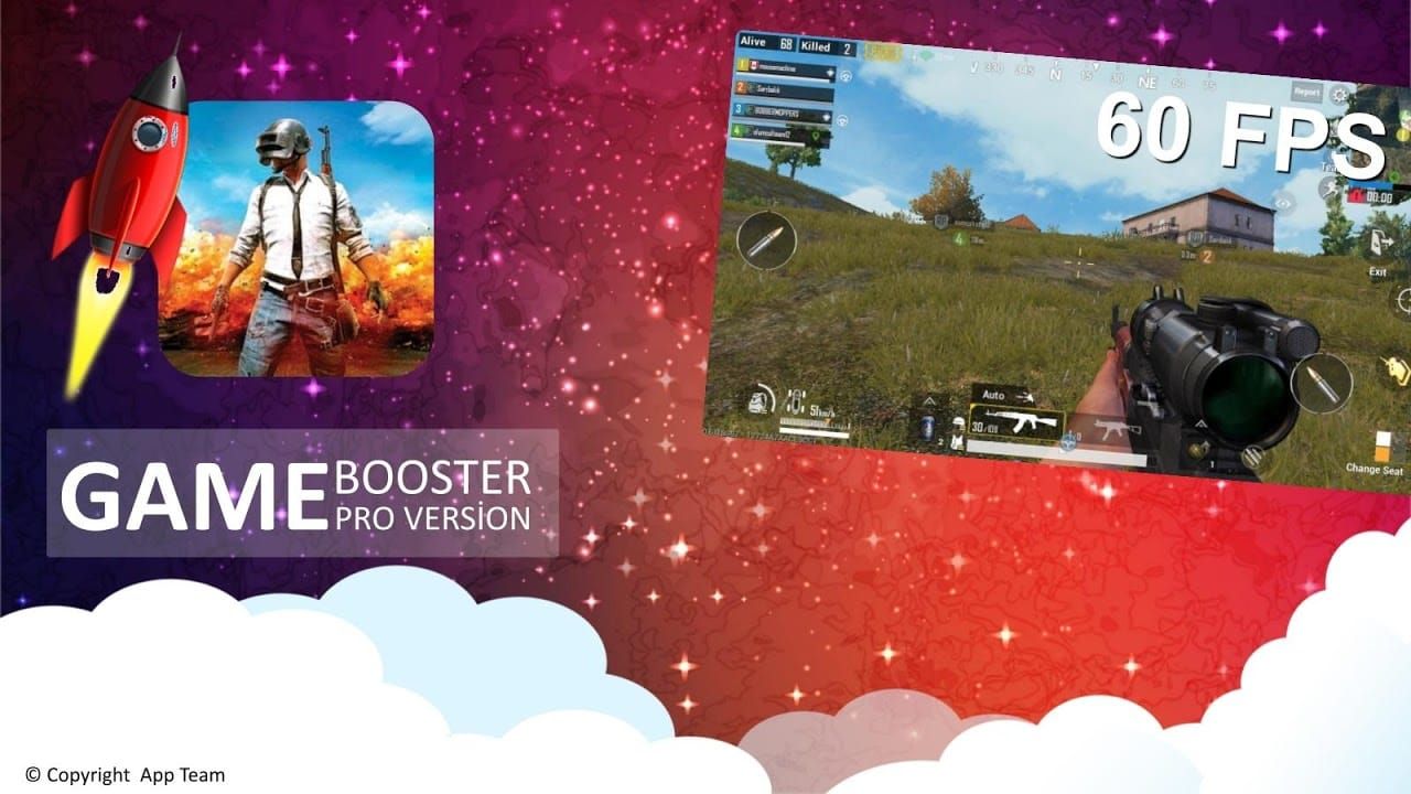 PUBG Mobile game booster interface for performance optimization