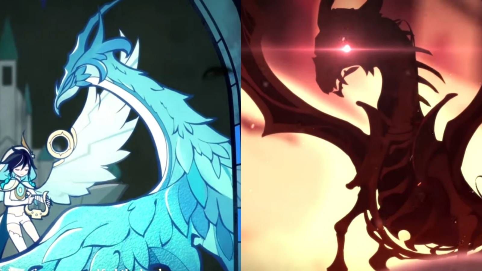 Genshin Impact characters Durin and Venti official artwork