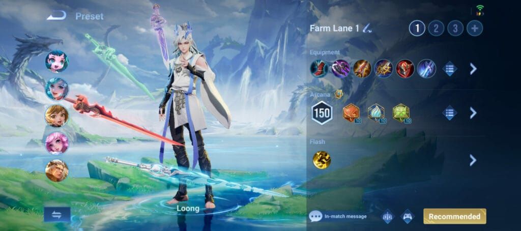 Honor of Kings Loong item build screenshot