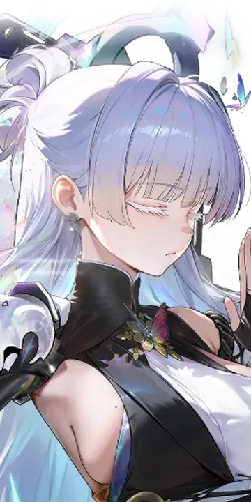 SSR Wind Pilgrim Nayuta character artwork from Goddess of Victory NIKKE