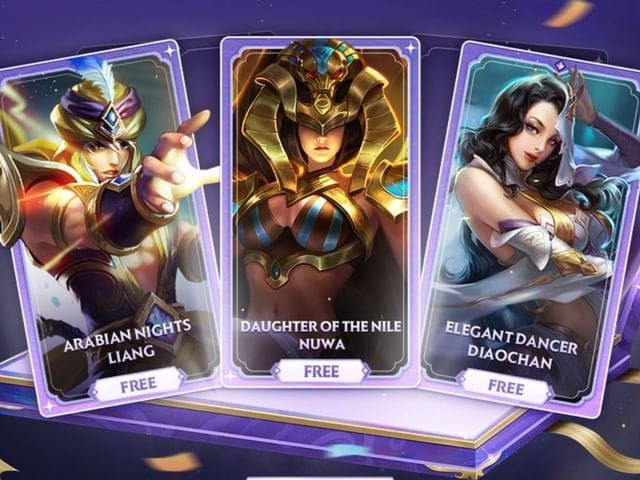 Honor of Kings 7-Day Sign-in rewards interface for free heroes