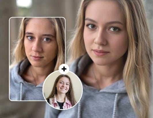 Likee AR face swap effect example