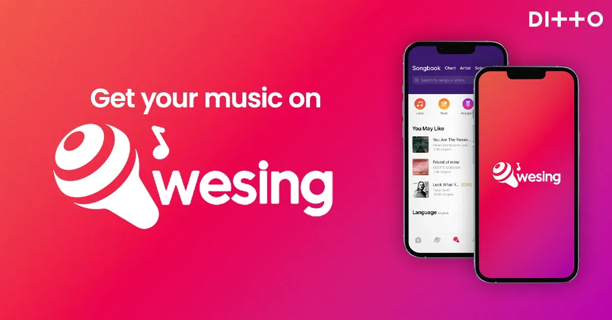 WeSing recording credits and clip storage screenshot
