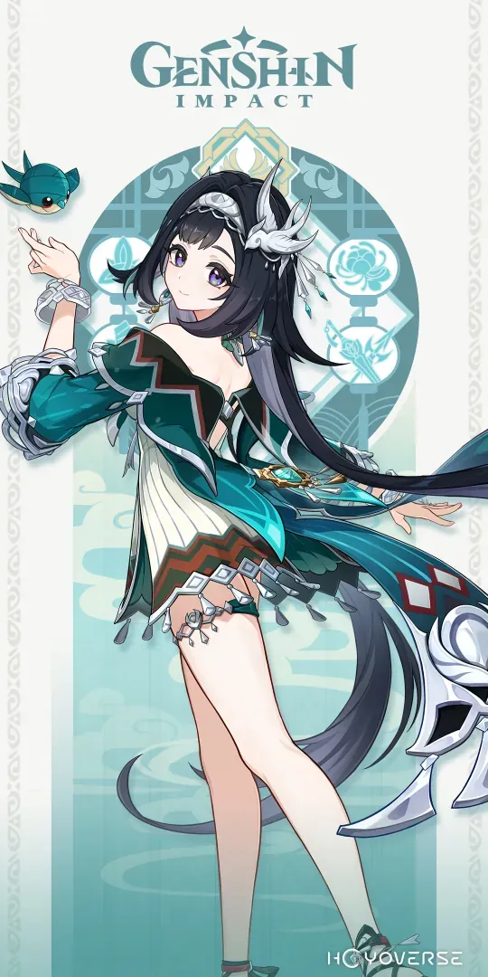 Genshin Impact Lan Yan Anemo support character