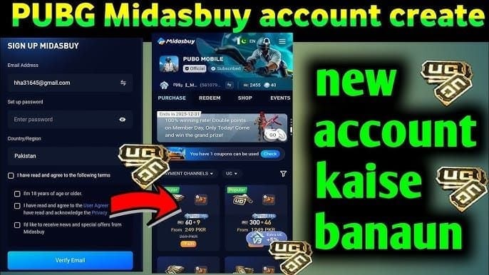 Step-by-step PUBG Mobile Midasbuy top-up guide screenshot
