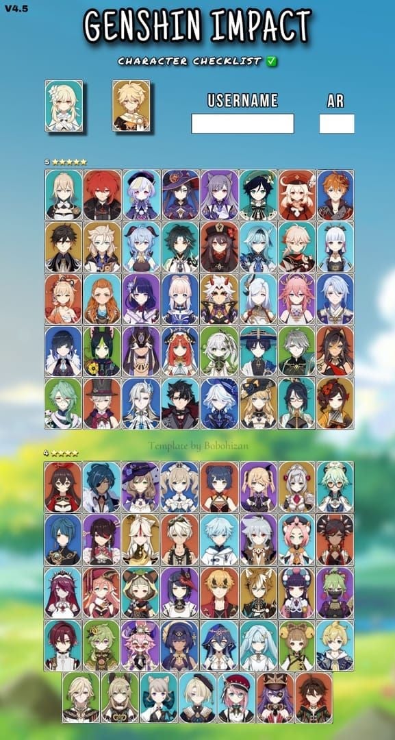 원신 무과금 체크리스트 가이드