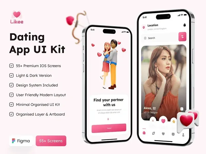 Likee app interface for family application process