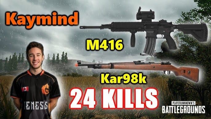 PUBG Mobile pro loadout M416 and Kar98k on Erangel
