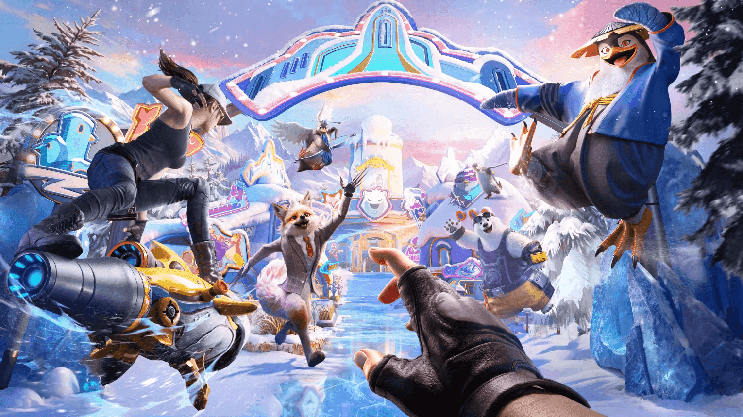 PUBG Mobile screenshot of endgame rotations and positioning in Frosty Funland