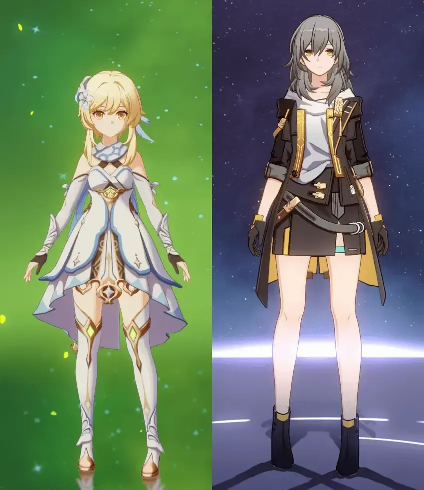 스타레일 그래픽 낮춤 전후 캐릭터 비교