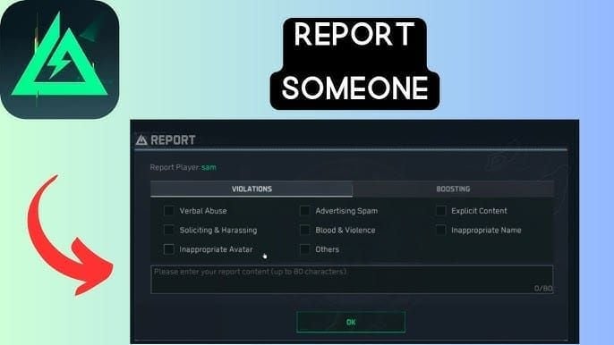 Guide to reporting cheaters in Delta Force interface
