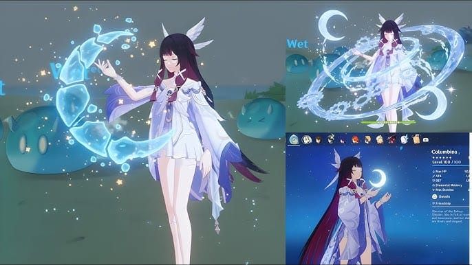 Comparison of Columbina and Zi Bai DPS in Genshin Impact