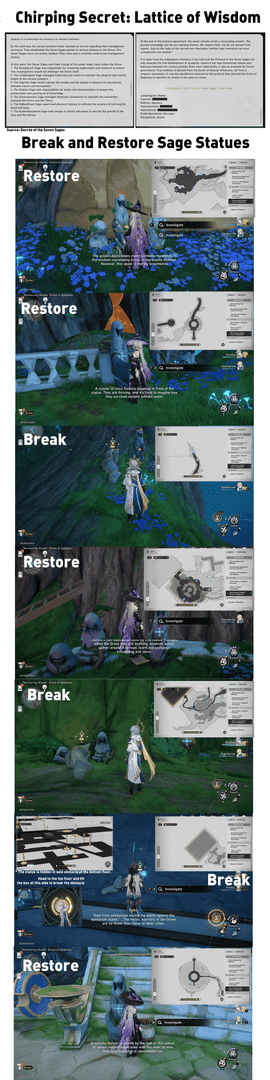 Screenshot of Chirping Secret puzzle in Honkai Star Rail