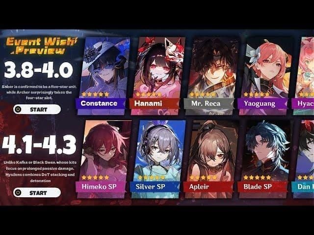 Damage and stats comparison between Yaoguang and Hanami in Honkai Star Rail