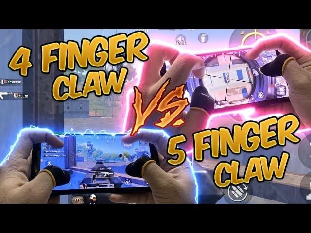 مقارنة تخطيط Claw 5 مقابل 4 أصابع في PUBG Mobile
