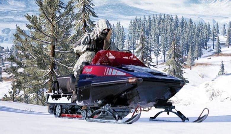 PUBG Mobile Frosty Funland vehicles and equipment including Penguin Snowmobile