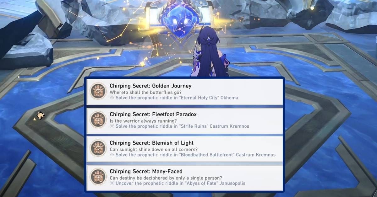 Chirping Secret achievements unlock screen