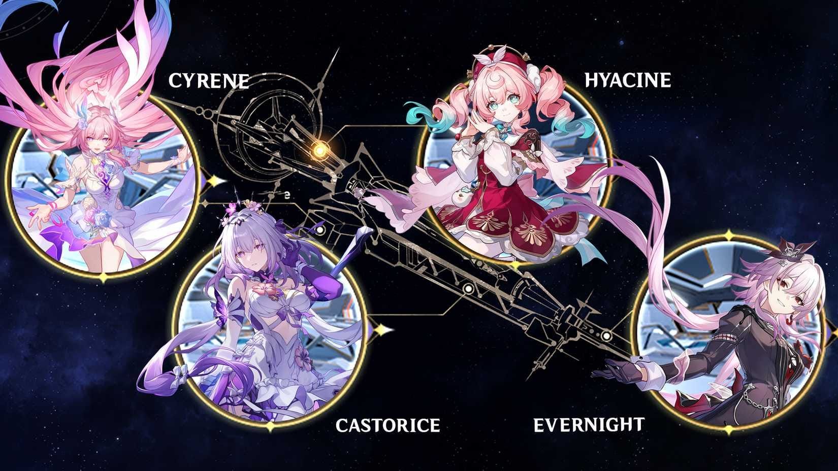 God-tier team: Castorice, Evernight, Cyrene, Hyacine in action