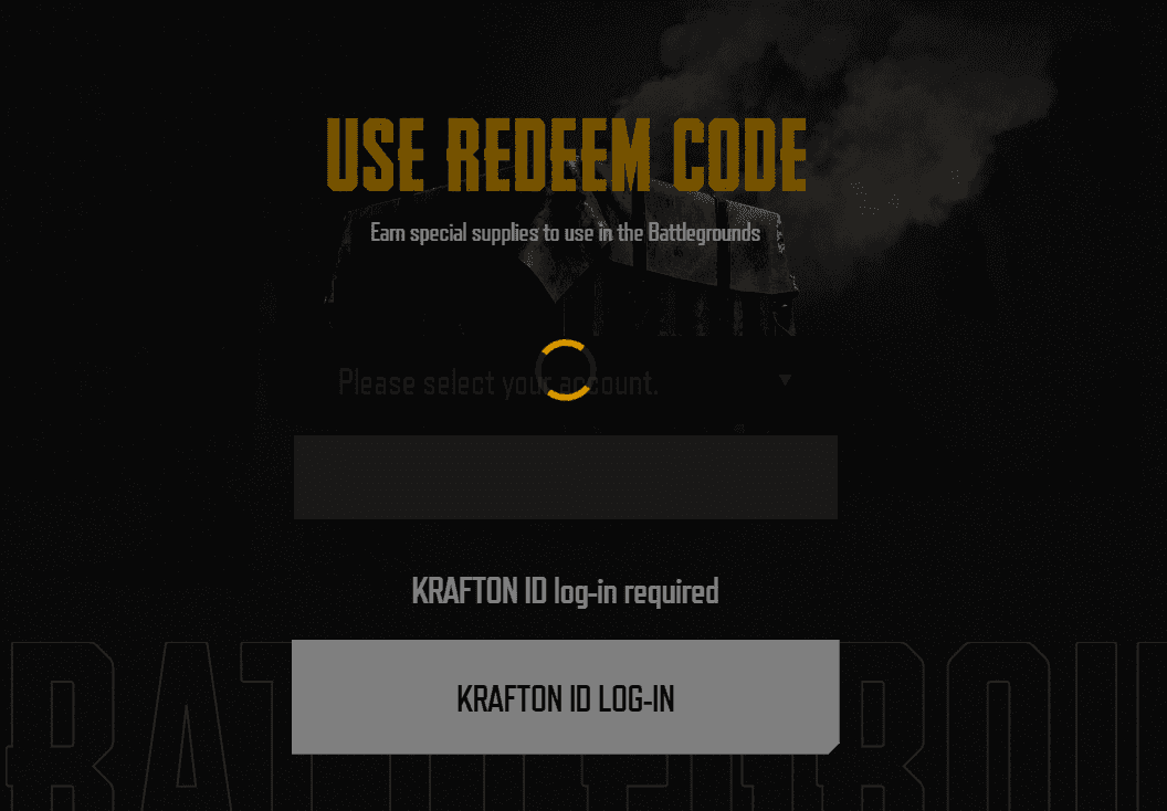 PUBG Mobile in-game redeem error and mail screenshot