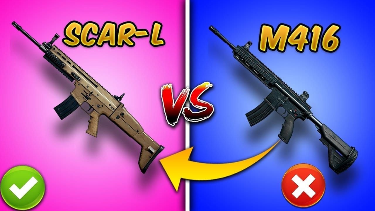 Porównanie odrzutu M416 vs SCAR-L w PUBG Mobile