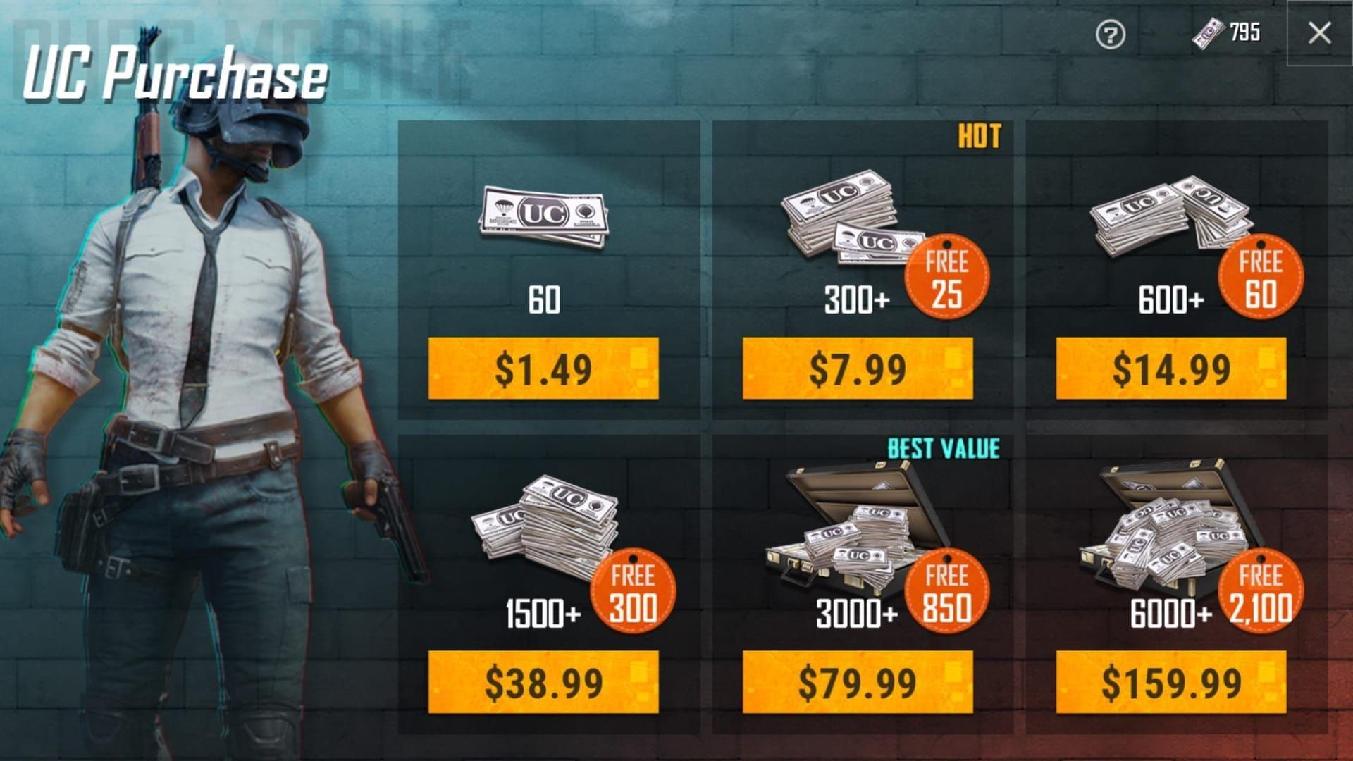 Сравнение пакетов и подписок UC в PUBG Mobile