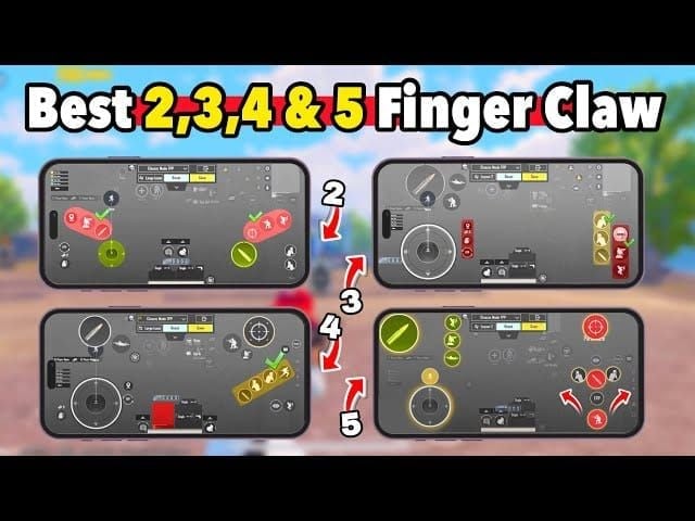 Porównanie celności 3 vs 4 palce Claw gyro PUBG Mobile