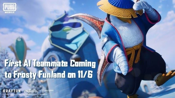 NPC Ninja Penguin și Polar Bear în PUBG Mobile 4.1 Frosty Funland