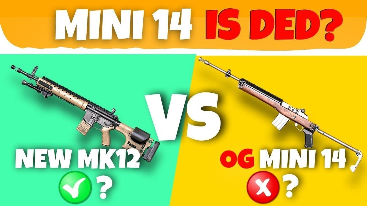 Porównanie DMR MK12 i Mini14 w PUBG Mobile