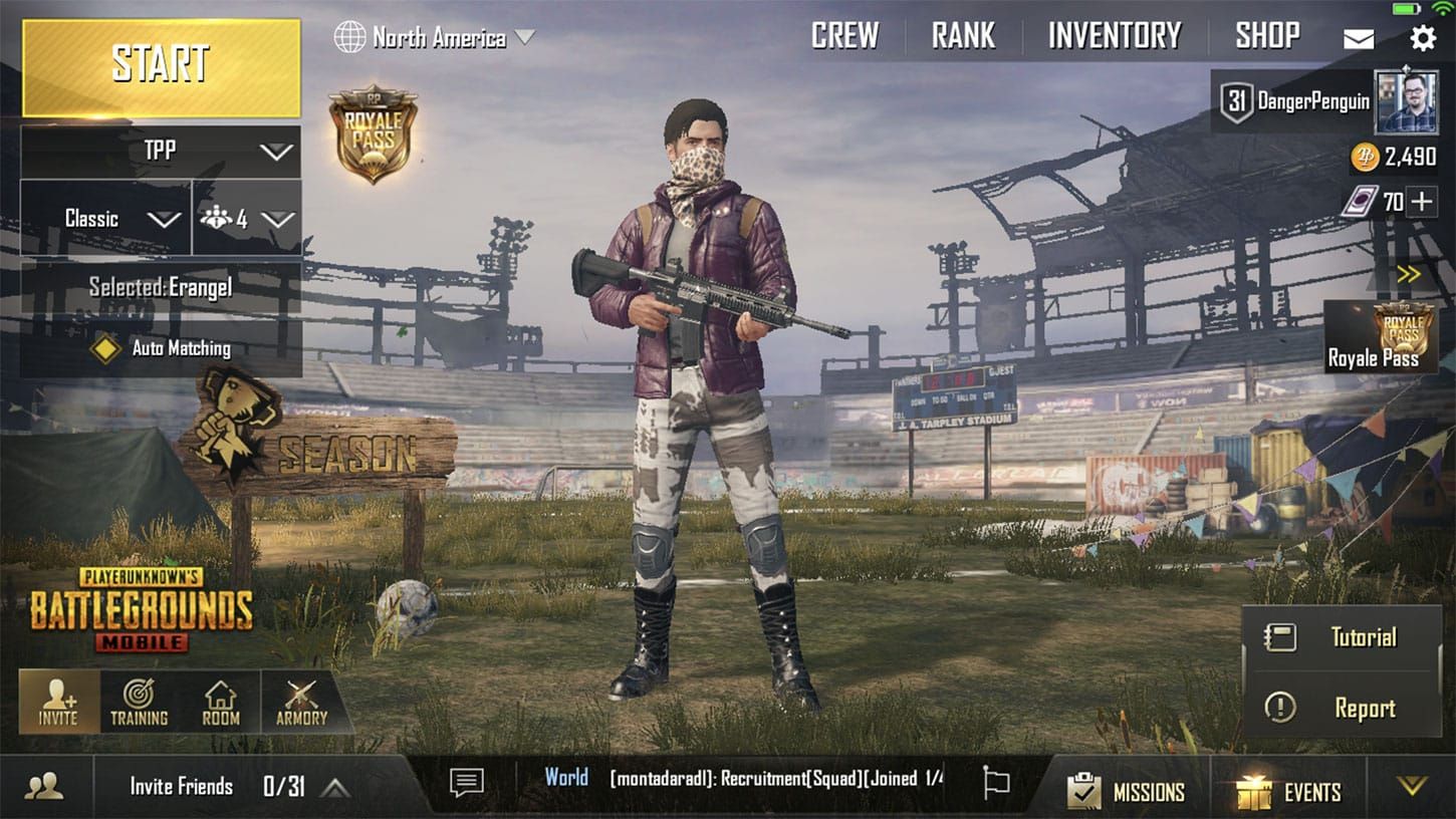 Скриншот пропусков Royale Pass в PUBG Mobile
