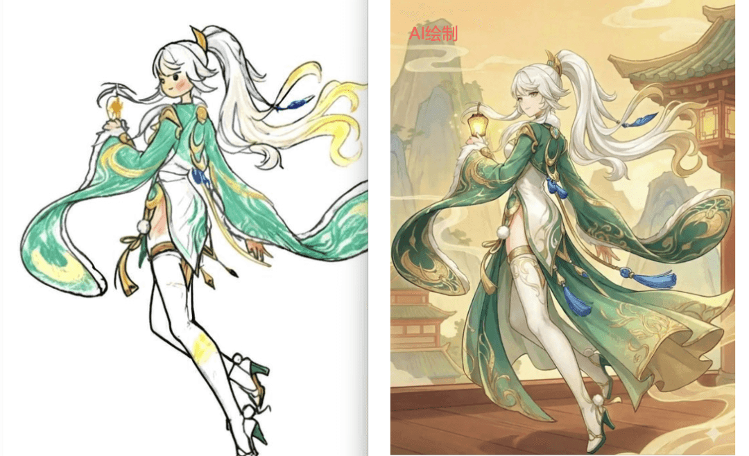 原神：白马仙人形象爆料，青衣白丝太美了！少女立绘姿势早已实机