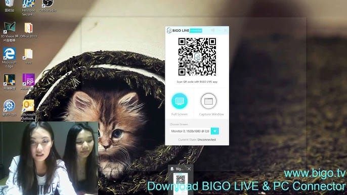 Bigo Live BIGO Connector QR sync interface