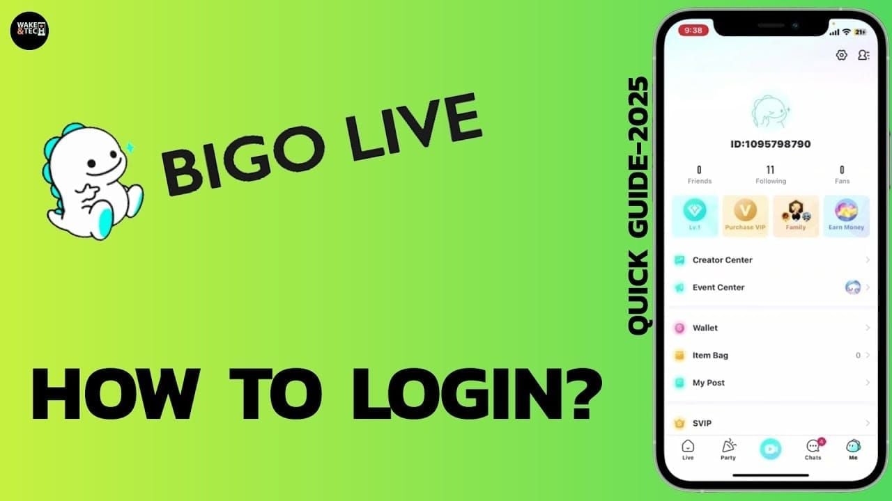 Bigo Live app phone login screen screenshot