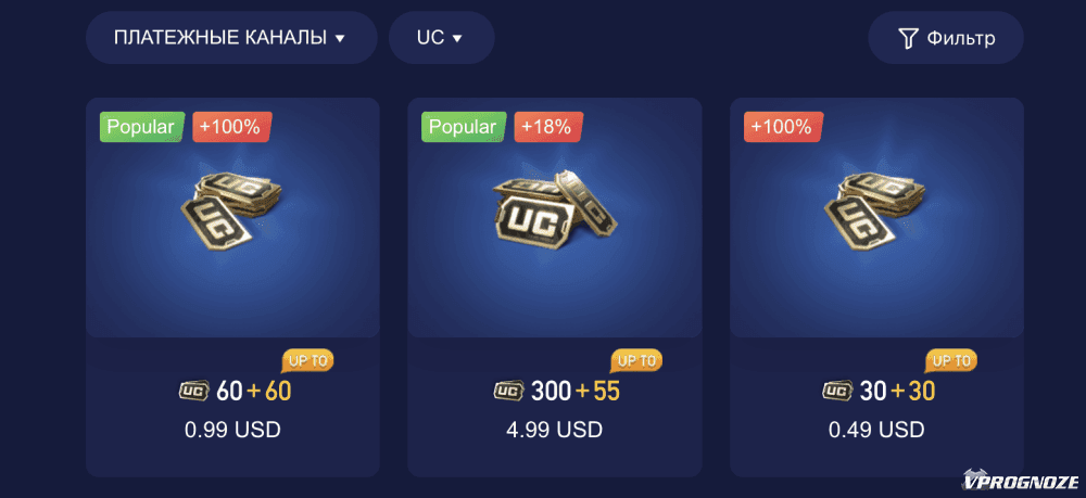 Сравнение методов доната UC в PUBG Mobile