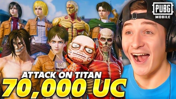 PUBG Mobile Attack on Titan character skins and mythic outfits collection