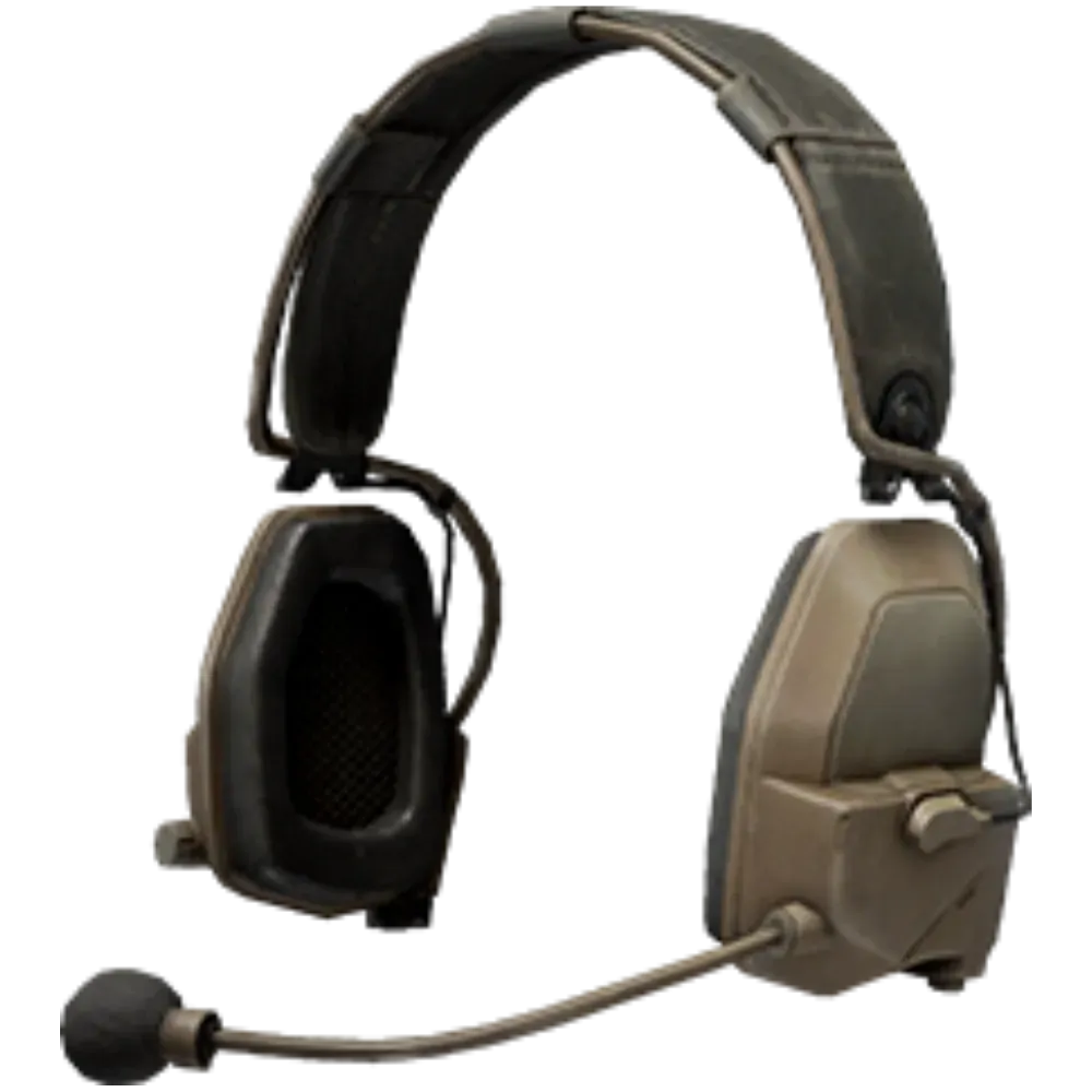 Arena Breakout GS2 headset equipment item with stats showing 0.8kg weight and audio specifications
