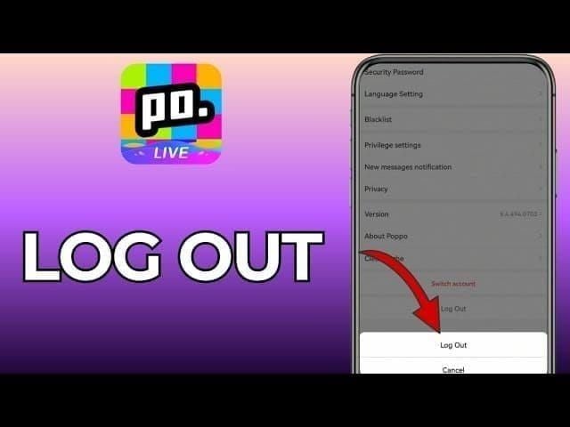 Poppo Live app security settings screen showing two-factor authentication setup options