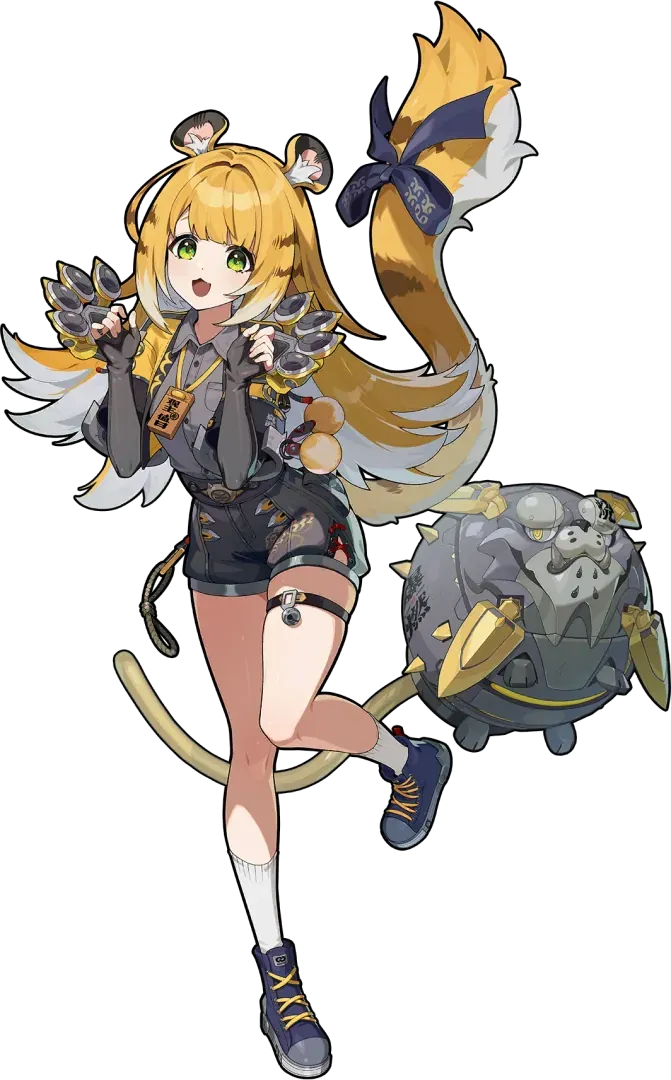 Ju Fufu character from Zenless Zone Zero demonstrating Fire-Stun synergy abilities